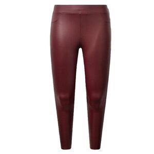 NWT Vegan Faux Leather Maroon Leggings Torrid Size 4 Womens Stretch Rocker Edgy